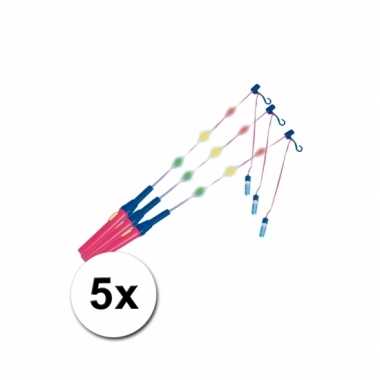 5 luxe lampion houders knipperlichtjes