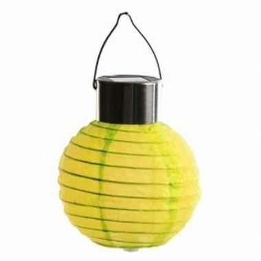 8 keer keer ronde solar feest lampionnen geel 10 cm