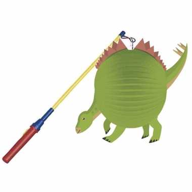 Dinosaurus bol lampion 25 cm lampionstokje