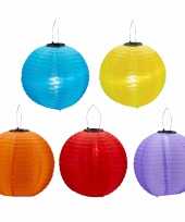 5 keer keer gekleurde buiten tuin feest solar lampionnen 30 cm