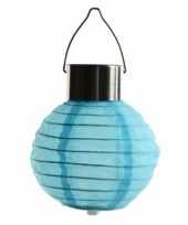 8 keer keer ronde solar feest lampionnen blauw 10 cm