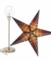 Decoratie kerstster java 60 cm inclusief tafellamp lamp standaard