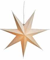 Kerstversiering creme witte papier decoratie kerststerren 60 cm
