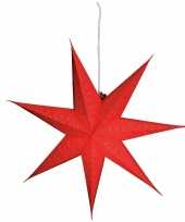 Kerstversiering rode papier decoratie kerststerren 60 cm
