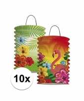 Papieren hawaii lampionnen 10 keer
