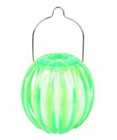 Ronde solar lantaarn groen 11 cm